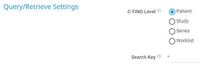 Query/Retrieve Settings Query/Retrieve Settings